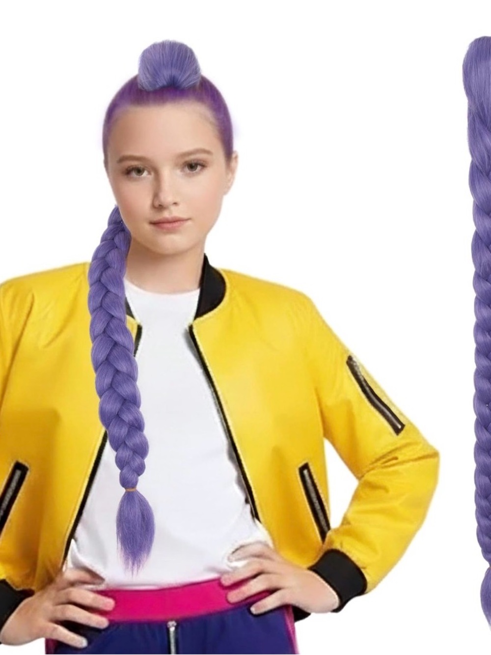 Purple Braided Ponytail Hair Extension - Women Hair